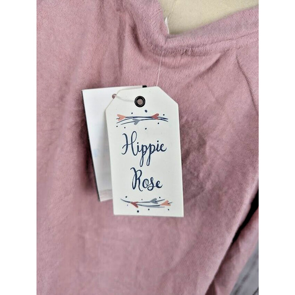 Hippie Rose Juniors' Cold-Shoulder Cozy Sweatshirt Pink Size XL - Picture 5 of 5